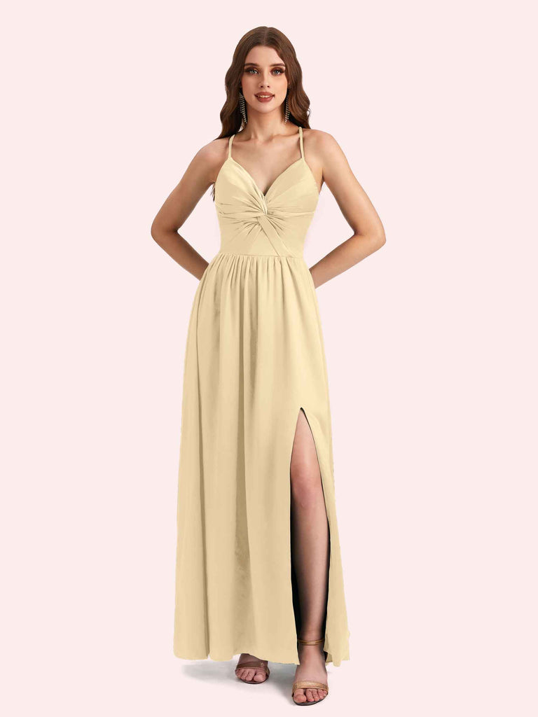 Elegant V-neck Sleeveless A-line Soft Satin Long Matron of Honor Dress For Wedding Elegant V-neck Sleeveless A-line Soft Satin Long Matron of Honor Dress For Wedding