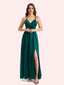 Elegant V-neck Sleeveless A-line Soft Satin Long Matron of Honor Dress For Wedding