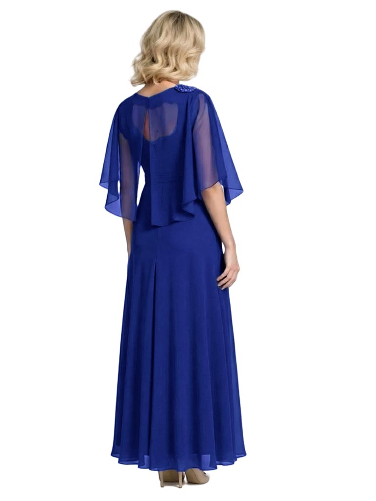 trendy chiffon dresses Elsie Modern A-Line Long Sleeves Chiffon Dresses, Cabernet