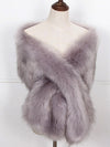 Ivory Faux Fur Stole For Women's Wedding Party Bridesmaid Bride