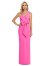 V-Neck Sheath Sleeveless Mother of The Bride Dress Crepe