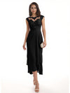 Elegant Bell Sleeves Chiffon A-line Midi Mother of The Bride Dresses
