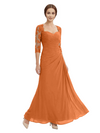 Sweetheart Ruched Lace 3/4 Sleeves A-Line Chiffon Mother Of The Groom Dress