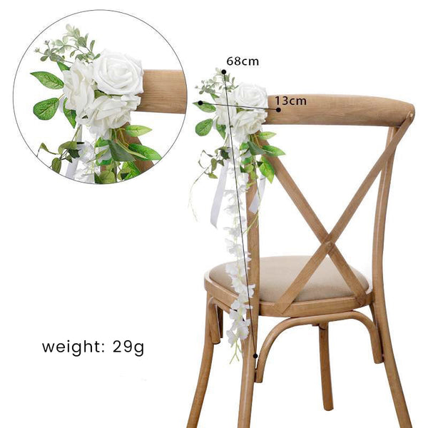 New Artificial Flower Hotel Decoration Outdoor Wedding Chair Back Flower, CF17044