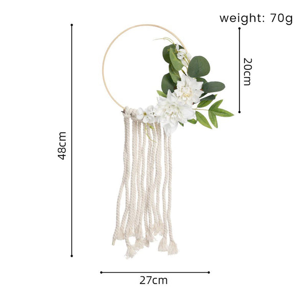 New Sunflower Home Decoration Wreath Wall Hanging Door Decoration Festive Decoration Tassel Wreath, CF6114