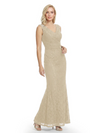 Mother of The Bride Dresses V-Neck Sleeveless Lace Mermaid Maxi Gown Elegant Flowy Formal Wedding Event Dress