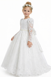 Elegangt Wedding Flowers Long Pageant Dress Flower Princess Dress Princess Lace Girl