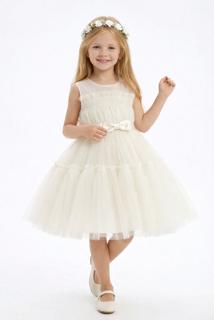 Lovely Wedding Flowers Girl Gowns Pageant Dress Flower Princess Dress for Wedding Tulle