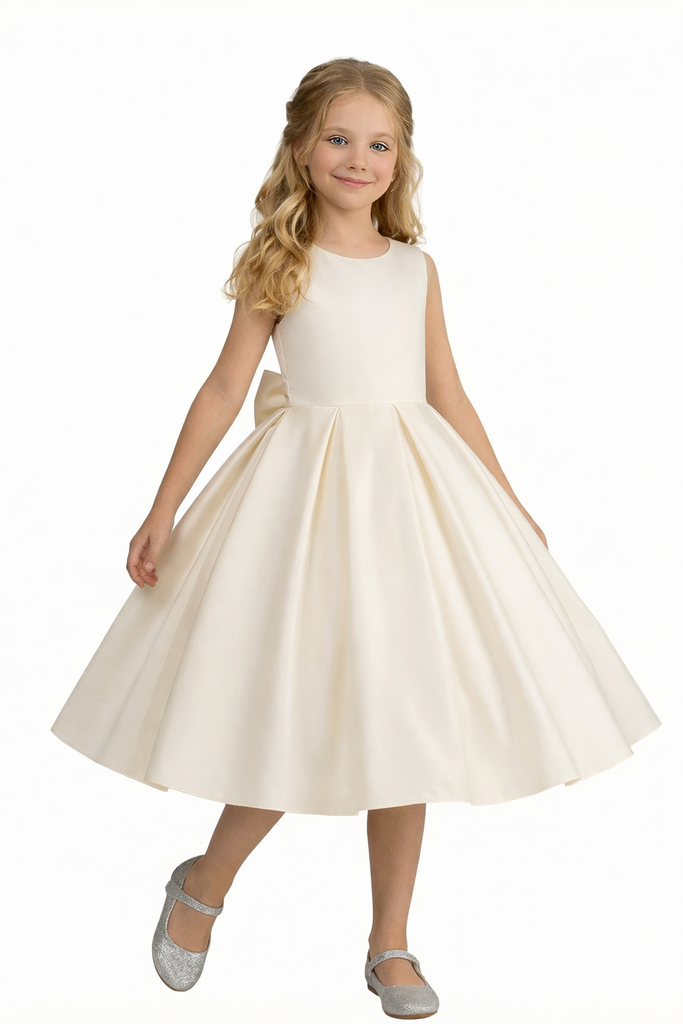 Simple Wedding Flowers Girl Gowns Pageant Dress Flower Puffy Communion Princess Dresses