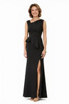 Elegant Asymmetric Neckline Chiffon Mermaid Long Mother of the Brides Dresses Side Slit