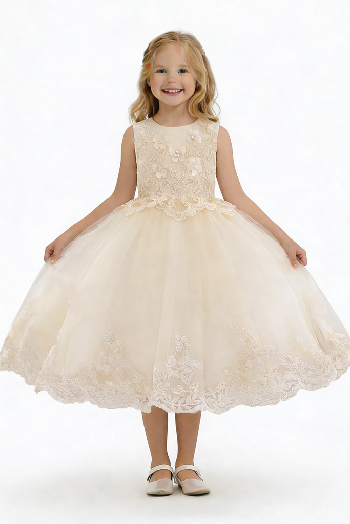Flower Princess Dress Childrens Communion Pageant Dress Flower Dresses for Wedding