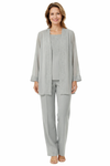 Elegant Chiffon Square Sleeveless Jumpsuit For Mother of The Bride With Jacket