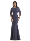 Casual Mermaid Chiffon Half Sleeves Long Mother of The Bride Dresses