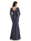 Casual Mermaid Chiffon Half Sleeves Long Mother of The Bride Dresses