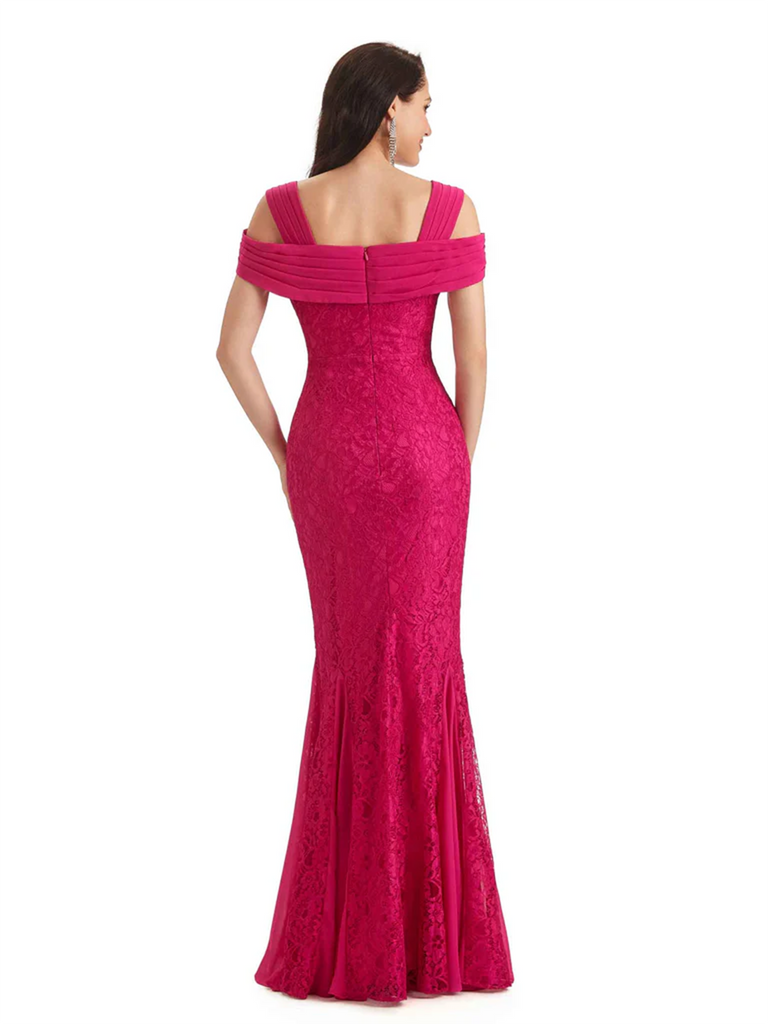 Sexy Lace Mermaid Cold Shoulder Mother of The Groom Dresses