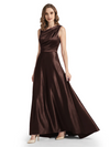 Stunning Asymmetrical Neckline Sleeveless A-Line Satin Formal Dress For Mother Of The Bride