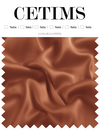 Soft Satin Fabric Swatch Copper