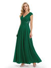 Beautiful Cap Sleeve Lace Chiffon A-Line Mother of the Bride dresses