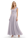 Beautiful Cap Sleeve Lace Chiffon A-Line Mother of the Bride dresses
