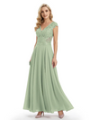 Beautiful Cap Sleeve Lace Chiffon A-Line Mother of the Bride dresses