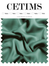 Soft Satin Fabric Swatch Eucalyptus