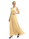 Mother of The Bride Dresses Scoop Sleeveless Lace Chiffon Maxi Gown Classy Ruched Formal Wedding Event Dress