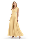 Beautiful Cap Sleeve Lace Chiffon A-Line Mother of the Bride dresses