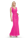 Mother of The Bride Dresses V-Neck Sleeveless Lace Mermaid Maxi Gown Elegant Flowy Formal Wedding Event Dress