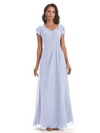 Elegant Short Sleeves Beaded Pleats A-line Floor-Length Mother of The Bride Dresses