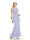 Mother of The Bride Dresses V-Neck Sleeveless Lace Mermaid Maxi Gown Elegant Flowy Formal Wedding Event Dress