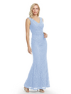 Mother of The Bride Dresses V-Neck Sleeveless Lace Mermaid Maxi Gown Elegant Flowy Formal Wedding Event Dress