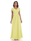 Elegant Short Sleeves Beaded Pleats A-line Floor-Length Mother of The Bride Dresses