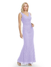 Mother of The Bride Dresses V-Neck Sleeveless Lace Mermaid Maxi Gown Elegant Flowy Formal Wedding Event Dress