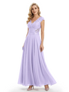 Beautiful Cap Sleeve Lace Chiffon A-Line Mother of the Bride dresses