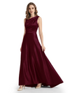 Stunning Asymmetrical Neckline Sleeveless A-Line Satin Formal Dress For Mother Of The Bride