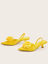 Women's Trendy Floral Decor Comfortable Fashion High Heel Pumps