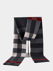 New scarf for men Winter new versatile shawl warm high-end plaid wool scarf for men and women