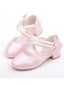 Girls princess shoes pearl leather shoes children's high heels wedding
