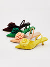 Women's Trendy Floral Decor Comfortable Fashion High Heel Pumps
