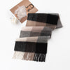 Thickened autumn and winter plaid 100% wool scarf atmosphere sense women's versatile fashion warm neck comfort shawl