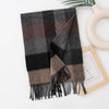 Thickened autumn and winter plaid 100% wool scarf atmosphere sense women's versatile fashion warm neck comfort shawl