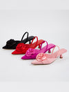 Women's Trendy Floral Decor Comfortable Fashion High Heel Pumps