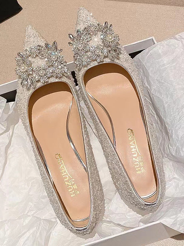 High heels rhinestone sequins wedding shoes bridal shoes wedding bridesmaids