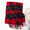 Thickened autumn and winter plaid 100% wool scarf atmosphere sense women's versatile fashion warm neck comfort shawl