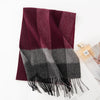 Thickened autumn and winter plaid 100% wool scarf atmosphere sense women's versatile fashion warm neck comfort shawl