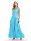 Beautiful Cap Sleeve Lace Chiffon A-Line Mother of the Bride dresses