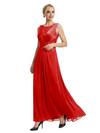 Mother of The Bride Dresses Scoop Sleeveless Lace Chiffon Maxi Gown Classy Ruched Formal Wedding Event Dress