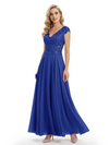 Beautiful Cap Sleeve Lace Chiffon A-Line Mother of the Bride dresses