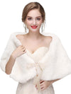 Women's Faux Rabbit Fur Stole Winter Bridal Fur Wraps and Shawls Bride Wedding Fur Cape for Bridesmaids