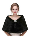 Women's Faux Fur Shawls Wraps Wedding Sleeveless For Women 1920s Fur Stole Capelet